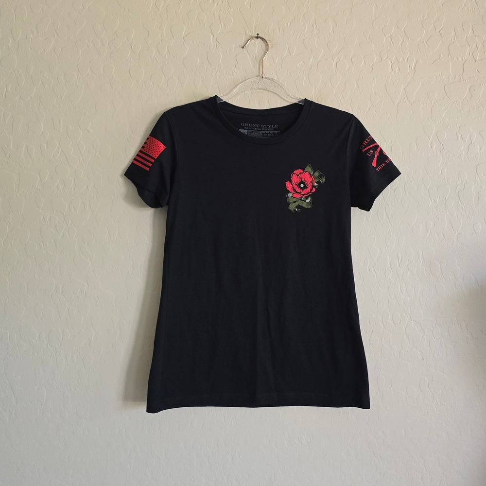 Grunt Style Memorial Women's T-shirt Medium "Our Fallen are Never Forgotten"